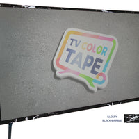 TV Color Tape® customizable glossy black marble vinyl wrap for sony lg samsung frame bezel 65 55 50 43 42 32
