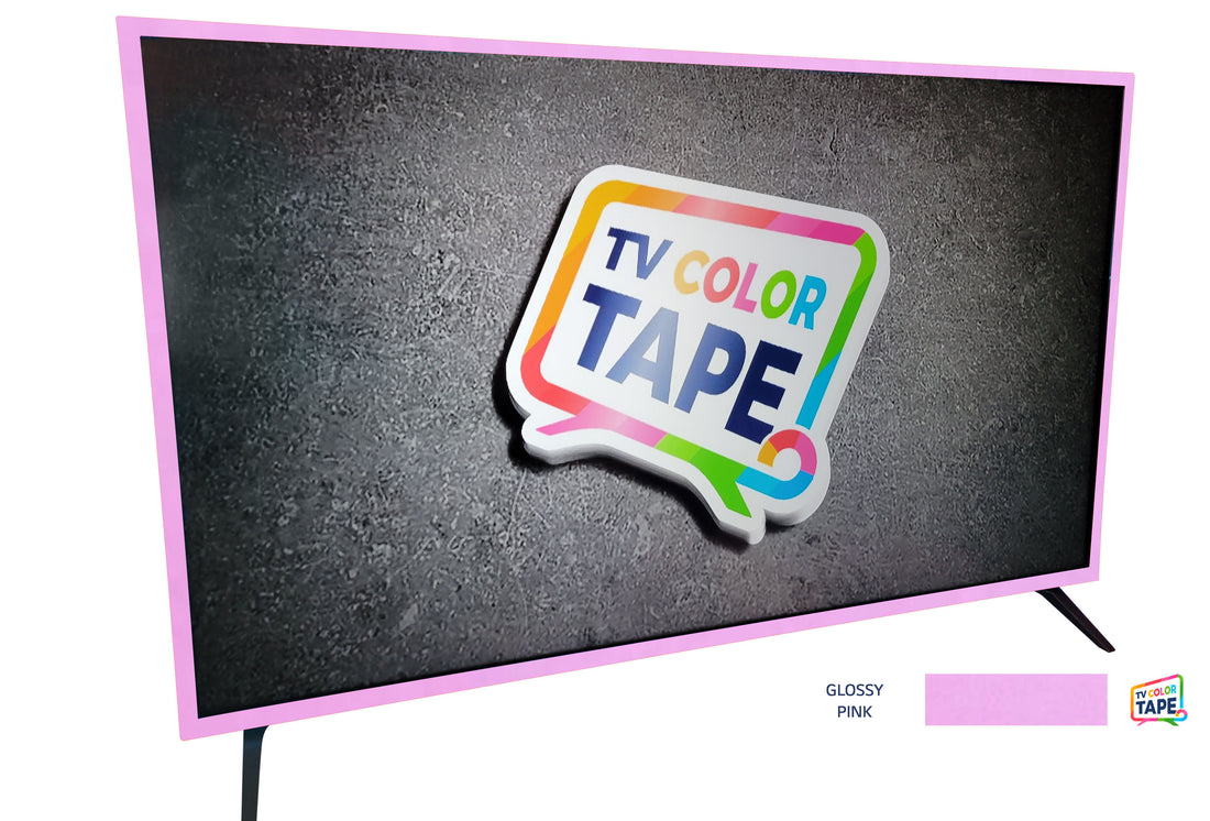 TV Color Tape® customizable glossy pink vinyl wrap for sony lg samsung frame bezel 65 55 50 43 42 32