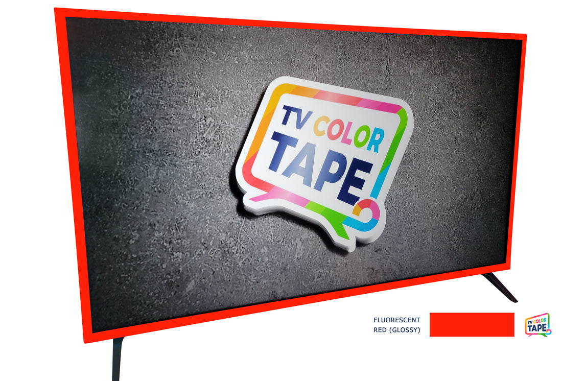 TV Color Tape® customizable fluorescent red vinyl wrap for sony lg samsung frame bezel gaming monitor 65 55 50 43 42 32