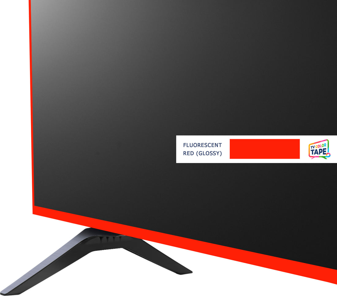 TV Color Tape® customizable fluorescent red vinyl wrap for sony lg samsung frame bezel gaming monitor 65 55 50 43 42 32